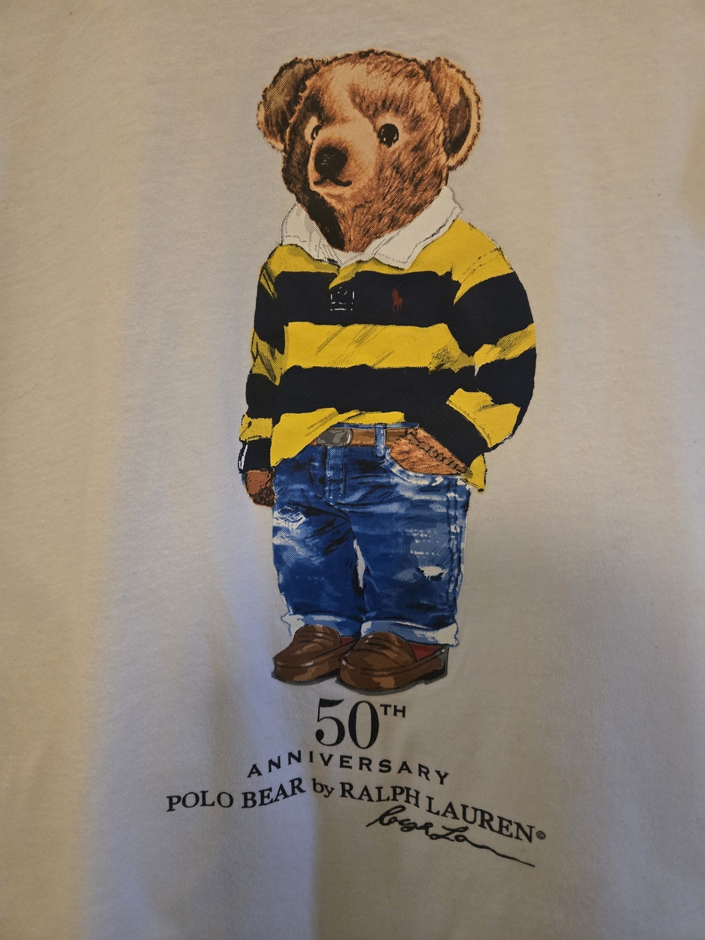 Polo bear By Ralph Lauren White Crewneck Tee - Picture 2 of 5